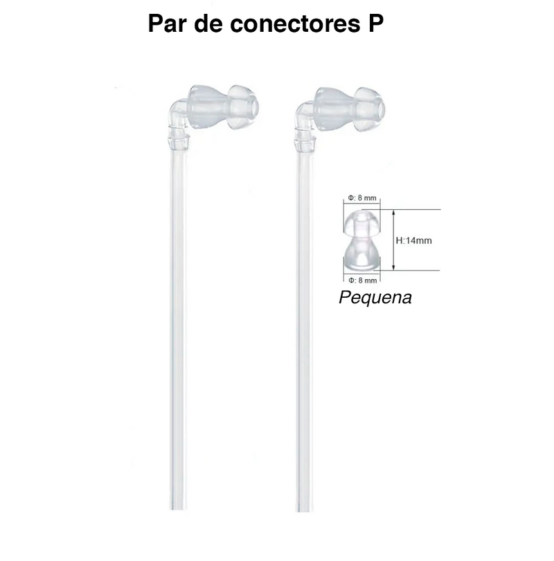 Conector De Silicone (UNIDADE) Alta Qualidade Para Substituir O Molde Ou Olivas De Aparelho Auditivo  3 tamanhos