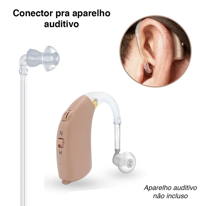 Conector De Silicone (UNIDADE) Alta Qualidade Para Substituir O Molde Ou Olivas De Aparelho Auditivo  3 tamanhos