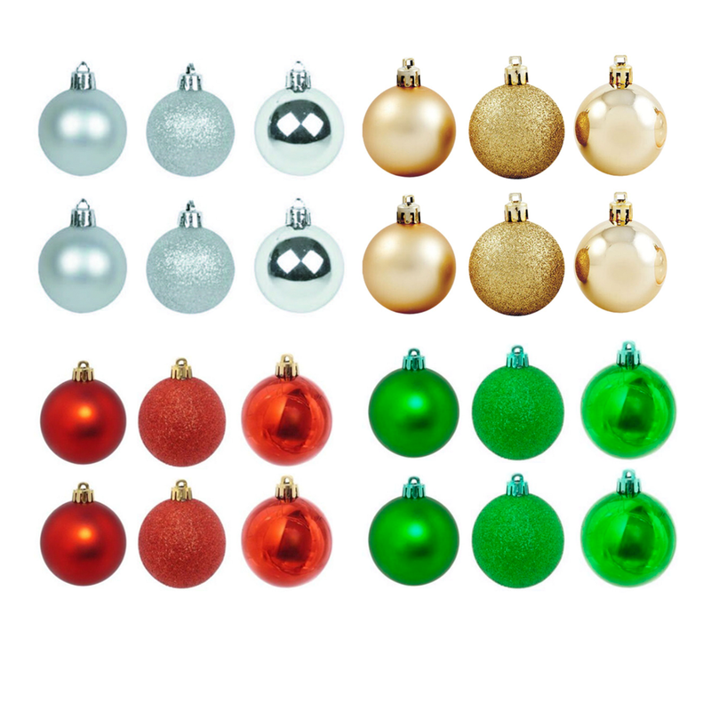 BOLINHA DE NATAL PCT  6PCS / 5CM Verde