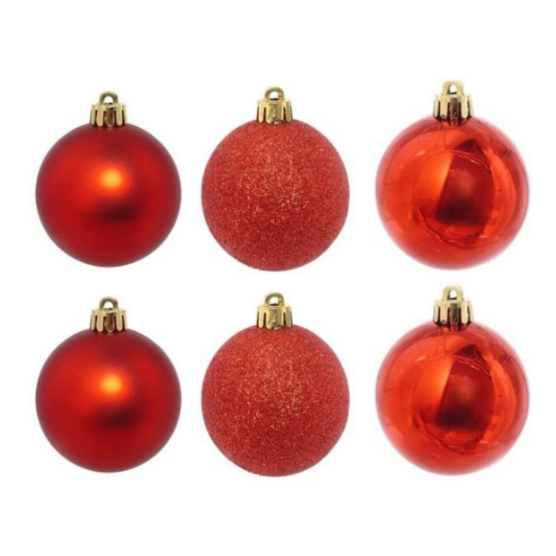 BOLINHA DE NATAL PCT  6PCS / 5CM Verde